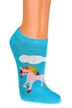 6 Paar TippTexx 24 Kinder Sneakersocken Einhorn